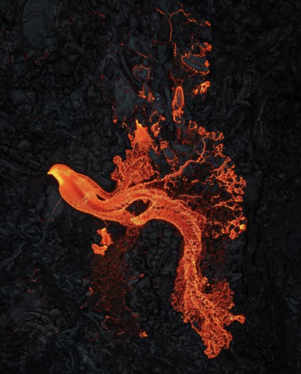 aerial lava flow